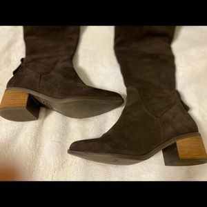 Steve Madden Purly Brown Suede Over The Knee Boot